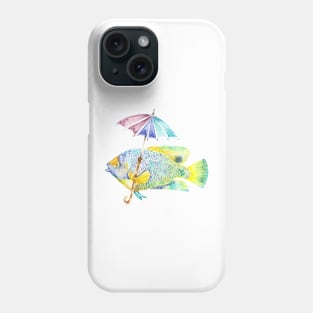 Angel Fish with Umbrella Phone Case