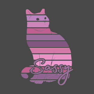 Purple Cat Art T-Shirt