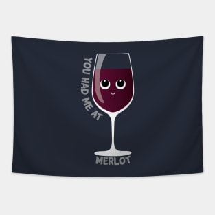 You Had Me Merlot Tapestry