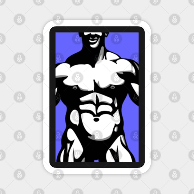 Muscle Man Physique Magnet by ArtFactoryAI