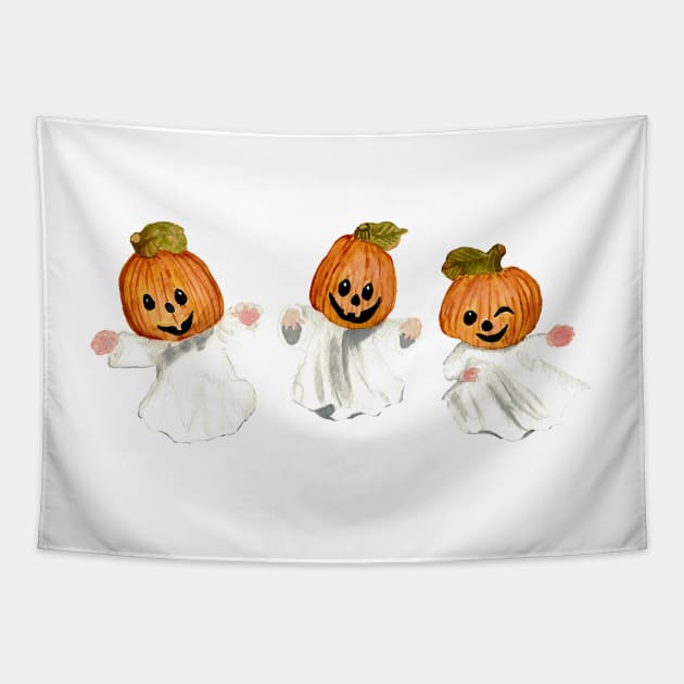 3 little pumpkins Tapestry by Kellykubellyboo