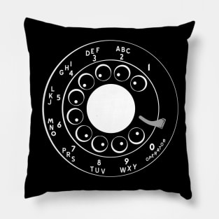 Rotary Telephone Dial Vintage Pillow