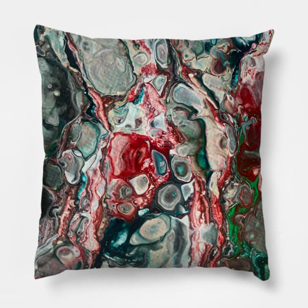Fluid pouring abstract Pillow by baksuart