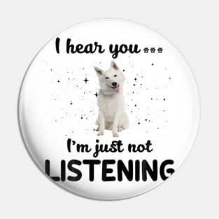 White German Shepherd I hear you Iam just not listening Pin