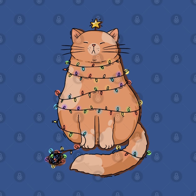 Grumpy Christmas Cat by natashawilona