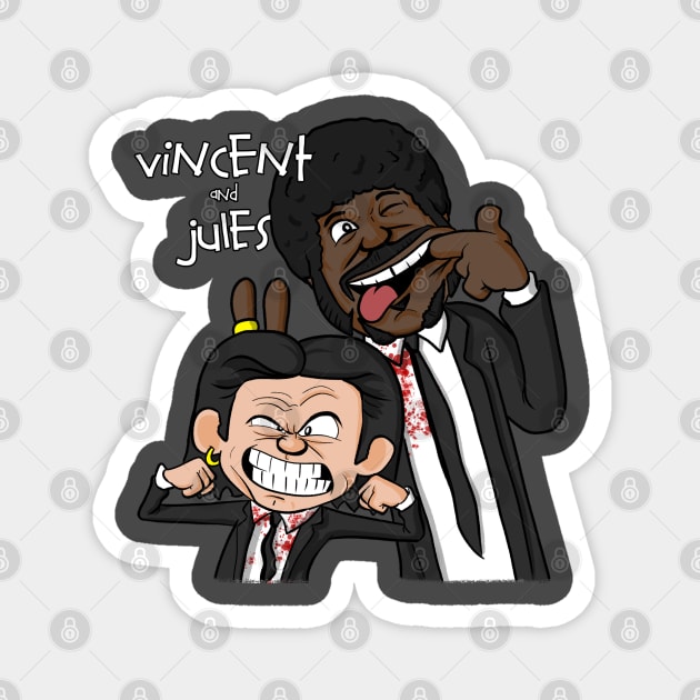 Vincent and Jules Magnet by MarianoSan