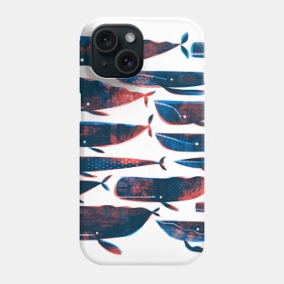 Printed whales White Phone Case