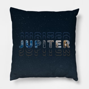 Typography Planet Jupiter: King of the Planets V02 Pillow