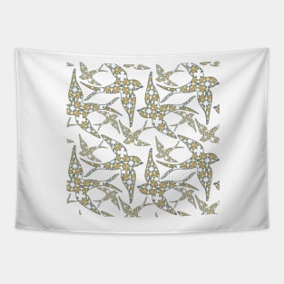 Spring little swallow birds seamless pattern. Tapestry