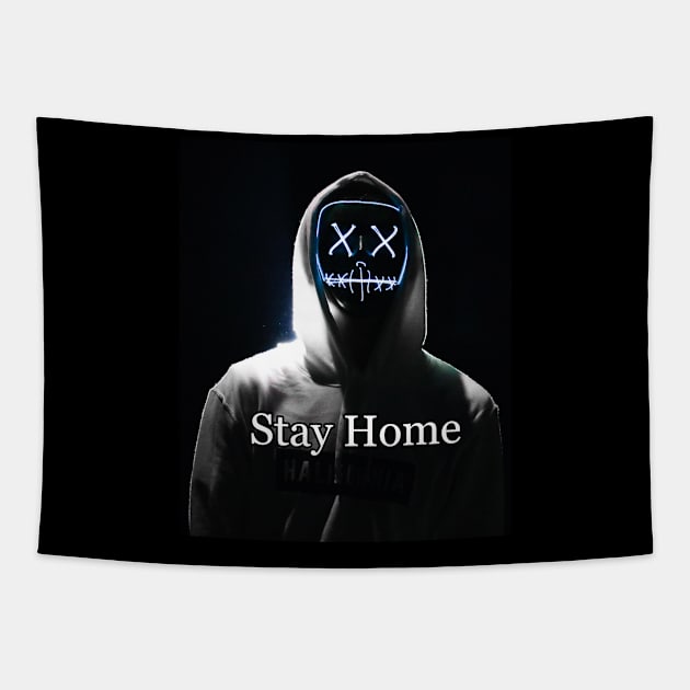 Stay Home shirt Tapestry by Oillybally shop