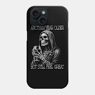 Birthday Womens Wine Drinking Skeleton Phone Case