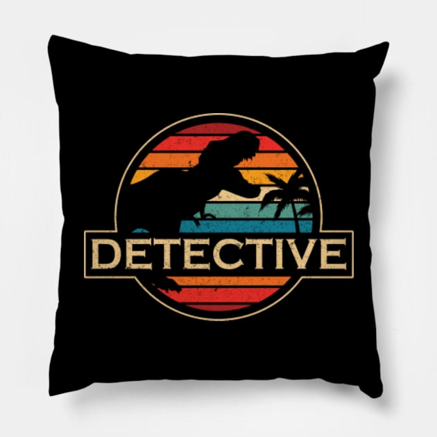 Detective Dinosaur Pillow by SusanFields