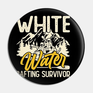 White Water Rafting Survivor T shirt For Women Pin