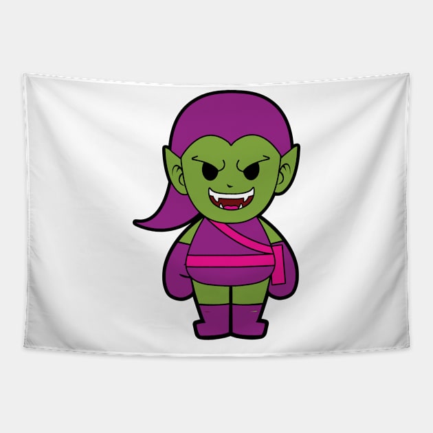 Green Goblin Chibi Tapestry by untitleddada