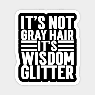 It's Not Gray Hair It's Wisdom Glitter Magnet