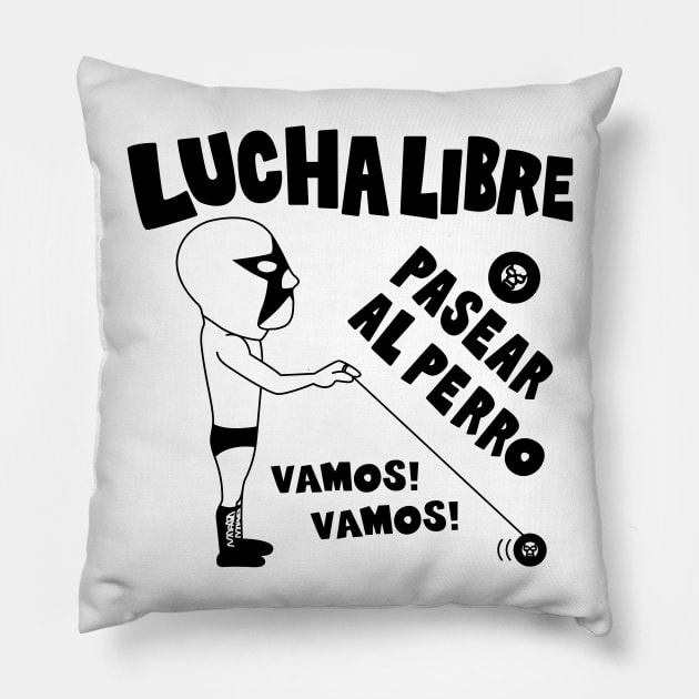 LUCHA LIBRE#68mono Pillow by RK58