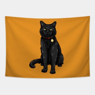 Cute Black Kitty Cat Tapestry