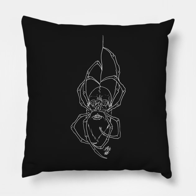 skull spider Pillow by ACAB