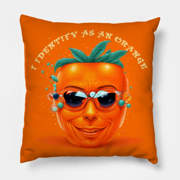 I Am Orange: Celebrating Unique Identity Proudly an Orange Pillow by AniMilan Design