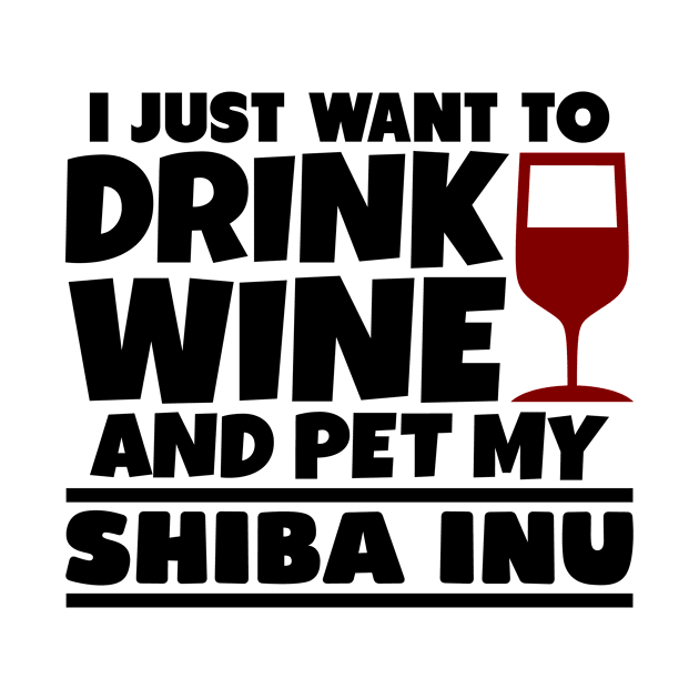 I just want to drink wine and pet my shiba inu by colorsplash