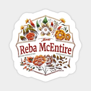 Reba McEntire Flower Vintage Magnet