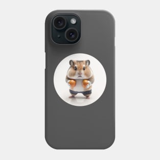 Hamster as a boxer Phone Case