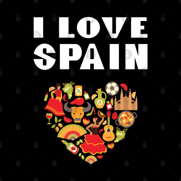 I Love Spain Spanish Symbols by mstory