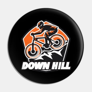 Down Hill Mountain Bike Bikers Pin