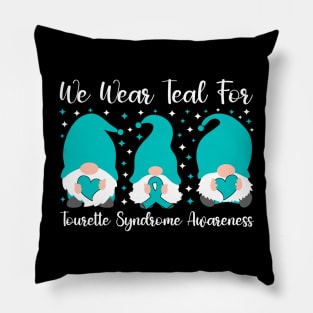 We Wear Teal For Tourette Syndrome Awareness Pillow