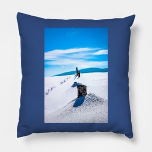 Beautiful winter day in the mountains - Italy Pillow