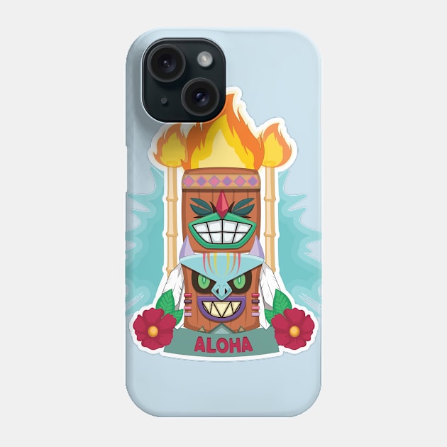 Aloha Hawaiian Tiki Phone Case by bluerockproducts