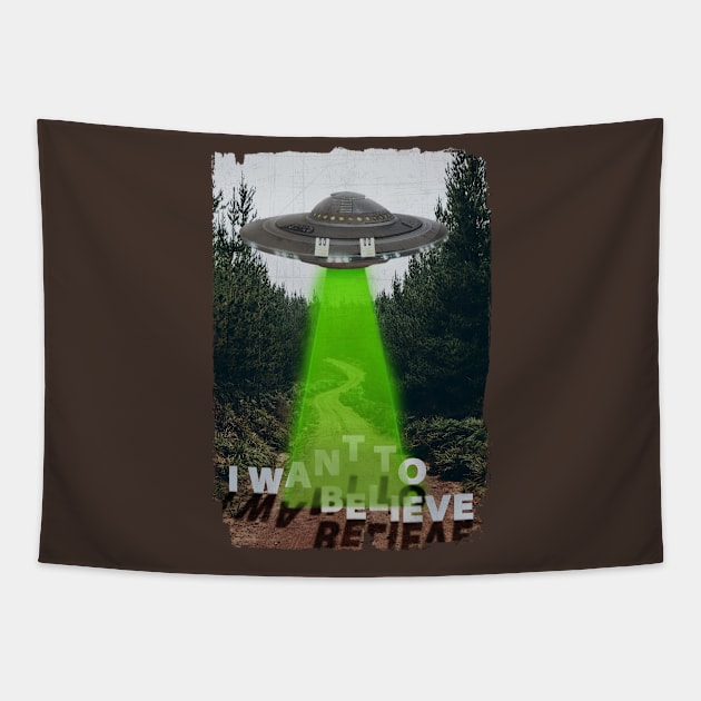 I want to believe Tapestry by CrawfordFlemingDesigns