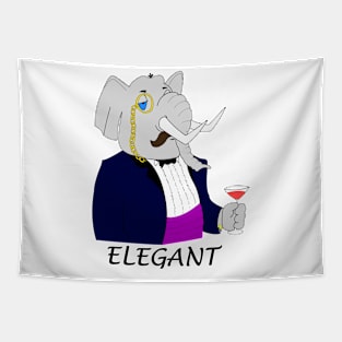 Elegant Elephant - Funny Design Tapestry