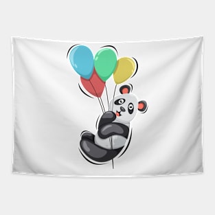 Cute Panda and Balloon Tapestry