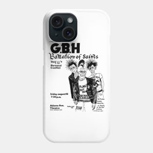 G.B.H. / Battalion of Saints / The F.U.s / Personal Conflict Punk Flyer Phone Case