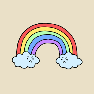 Grumpy Rainbow Clouds T-Shirt