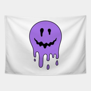 Purple Dripping Smile Tapestry