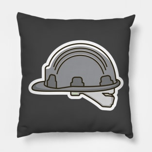 Builder Safety Helmet Sticker vector illustration. Head protective equipment object icon concept. Construction plastic helmet sticker design logo. Pillow