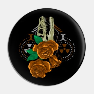 skull rose awesome gift Pin