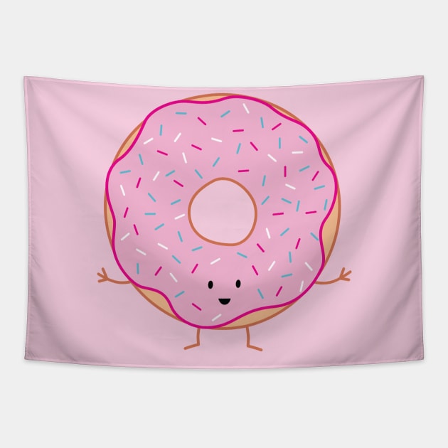 Pink Sprinkled Donut | by queenie's cards Tapestry by queenie's cards
