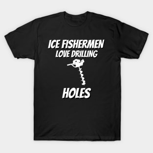 Funny Ice Fishing Design for Ice Fisherman' Men's T-Shirt
