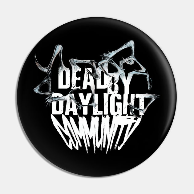 Dead By Daylight Community Logo - White Pin by Dead By Daylight Community