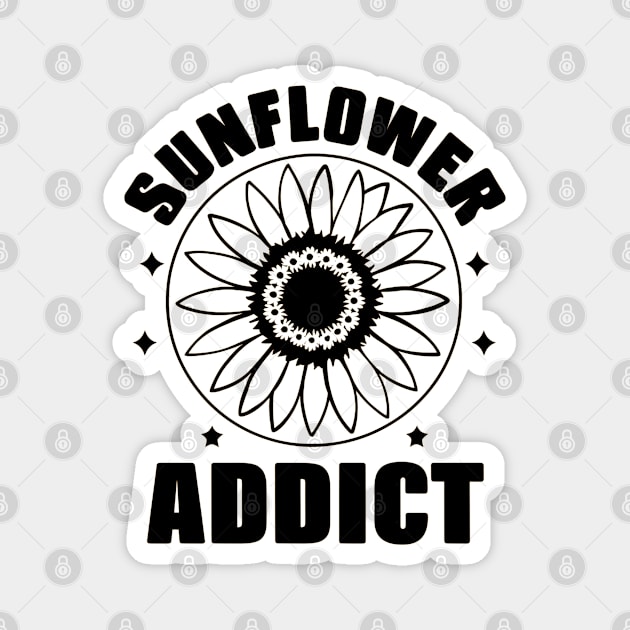 Sunflower Addict Magnet by NomiCrafts