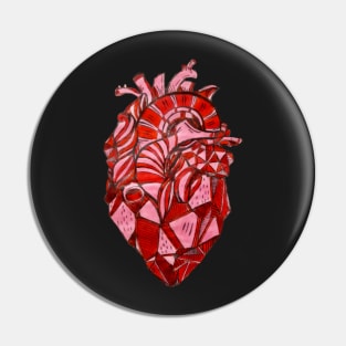 3d heart Pin