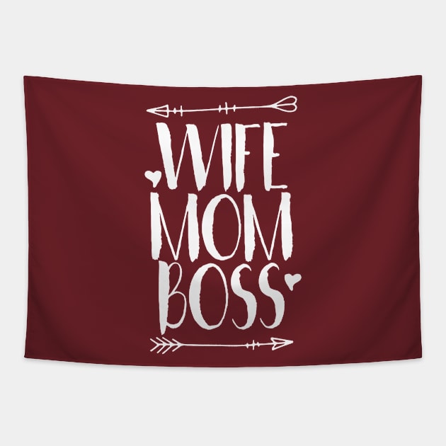 Wife Mom Boss Tapestry by Nowhereman78