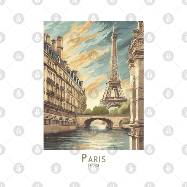 Art Deco Paris France - Vintage Retro Poster by POD24