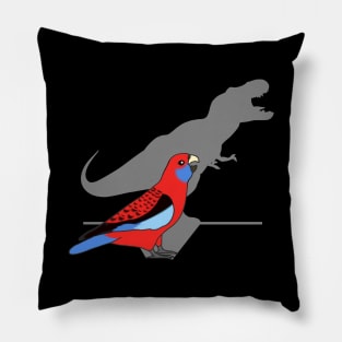 T-rex Crimson Rosella Pillow