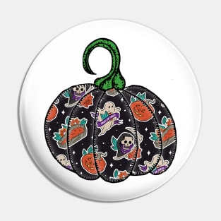 Retro Halloween Classic Vintage Pumpkin Pin