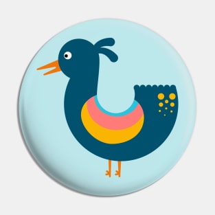 Blue Birdy Pin