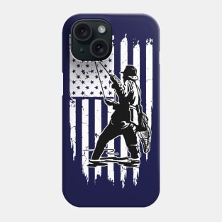 Fisherman with American Flag Phone Case